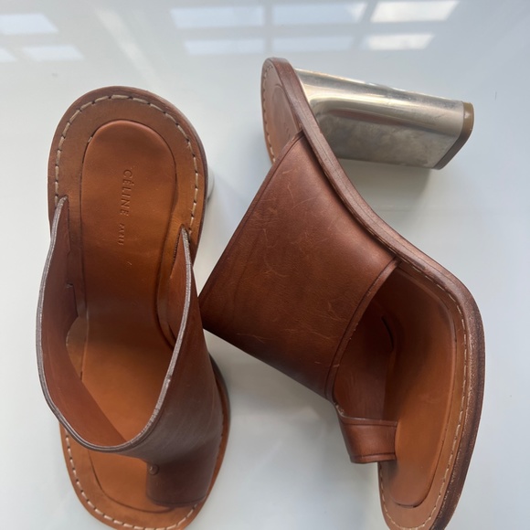 Céline 2011 Metal Heel Leather Sandal - Picture 3 of 4